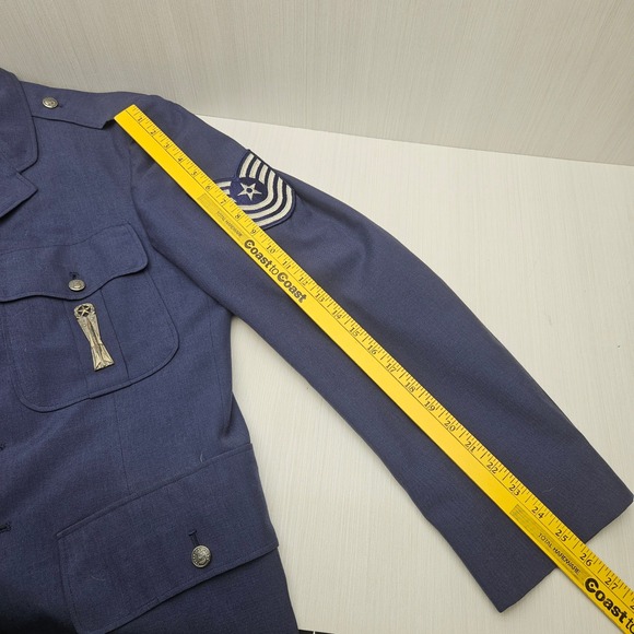 Vintage US Air Force Dress Uniform Jacket 42L Sergeant Master Missleman Rank - Picture 11 of 11